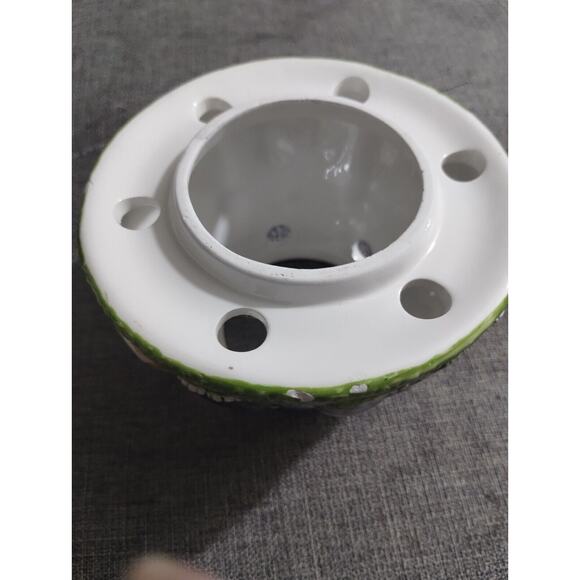 Kitten Kitty Cats Tea Light Candle Stand Ceramic Hand Painted Bees Butterfly - Picture 5 of 9